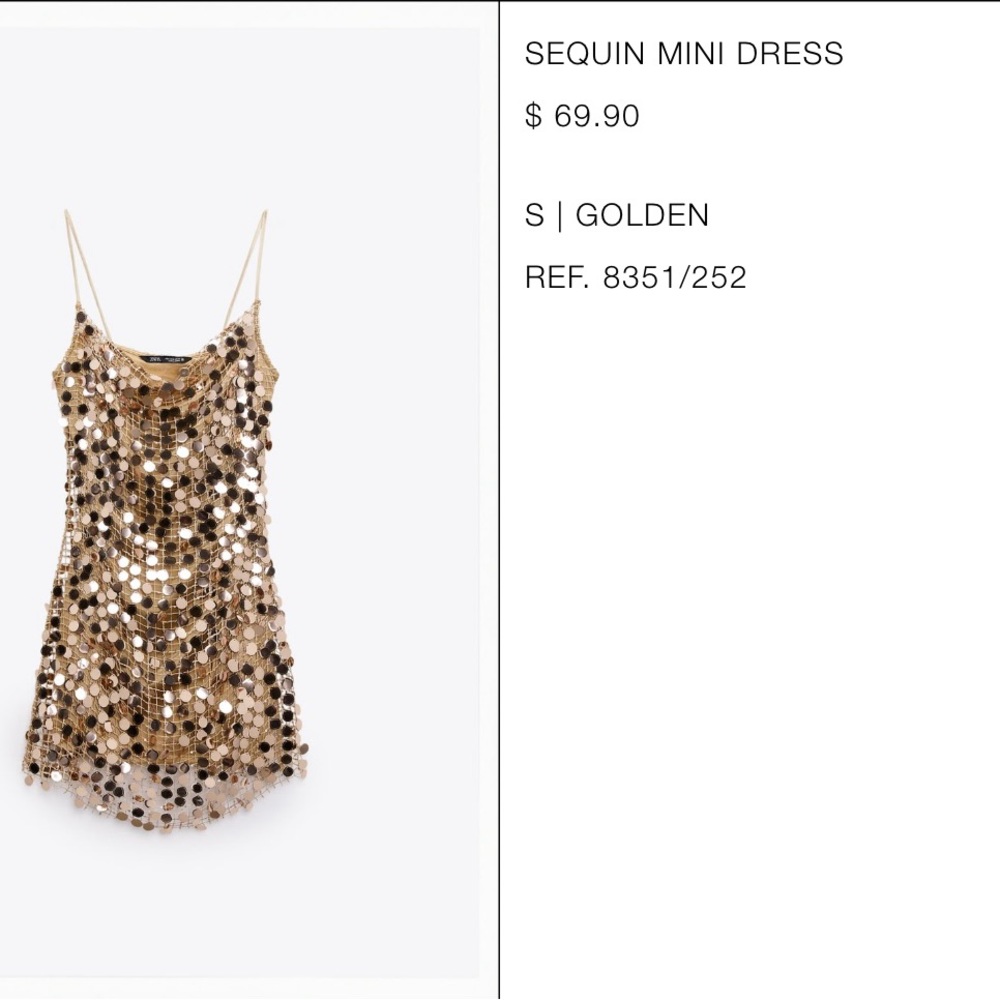 ZARA Sequin mini dress